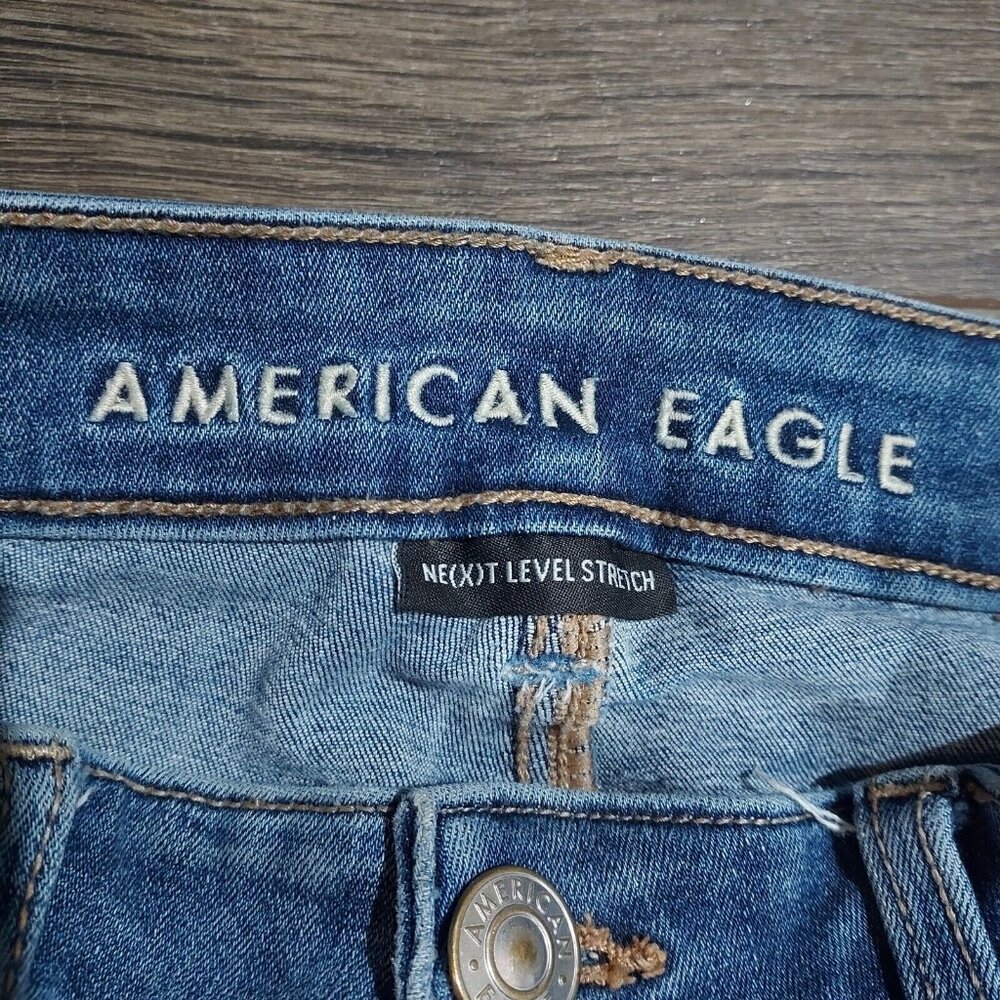 American Eagle Ne(x)t Level Stretch Women Jeans Back Pocket Detail 2Long - Picture 2 of 11